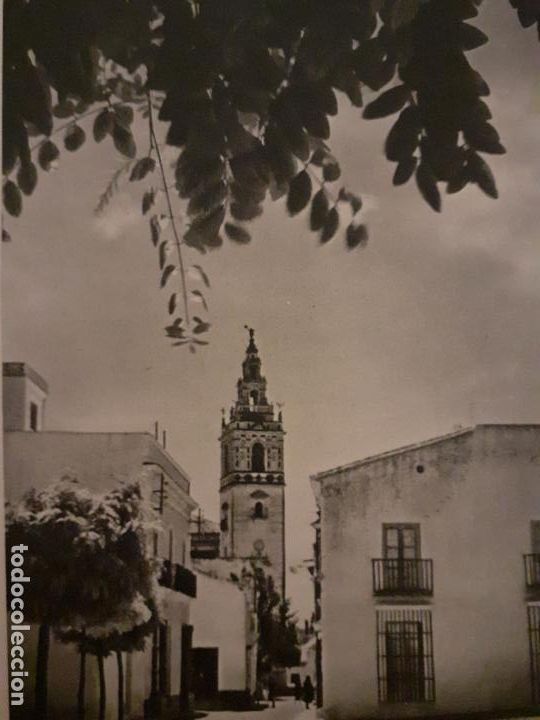 Old Documents: MOGUER HUELVA DETALLE URBANO LAMINA HUECOGRABADO A&Ntilde;OS 50