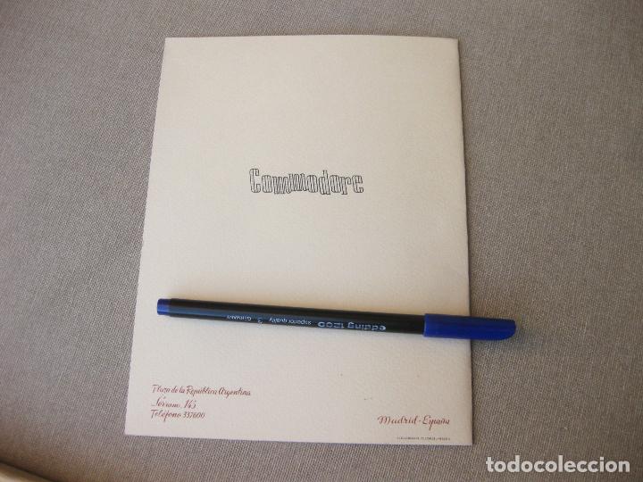 Documentos antiguos: CARPETILLA EN BLANCO DEL RESTAURANTE COMMODORE. CARLOS SAEZ DE TEJADA - Foto 3