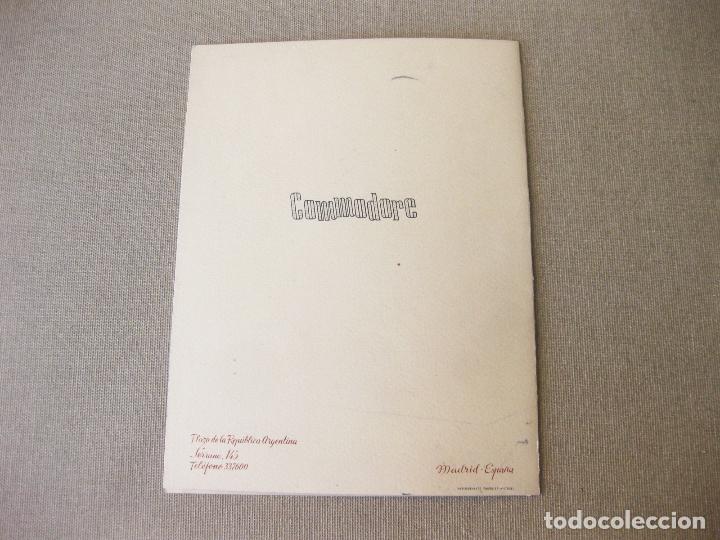 Documentos antiguos: CARPETILLA EN BLANCO DEL RESTAURANTE COMMODORE. CARLOS SAEZ DE TEJADA - Foto 3