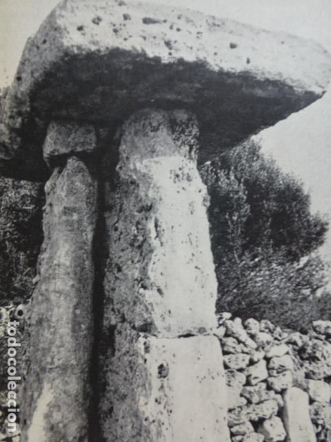 Documenti antichi: TORRE TRENCADA MENORCA TAULA ANTIGUO HUECOGRABADO