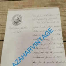 Documentos antiguos: SEVILLA, 1870, CARTA DEL GOBERNADOR, ANTONIO MACHADO,A ALCALDE RECLAMANDO PAGO MAESTROS,ABUELO POETA