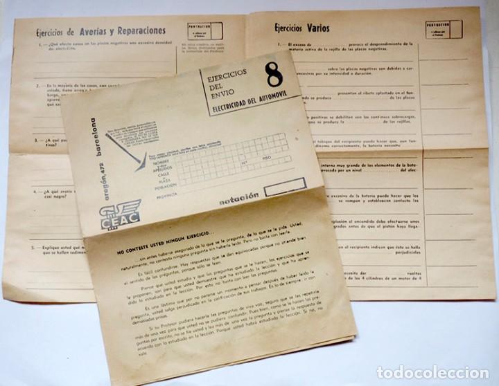 Documentos antiguos: CEAC. Ejercicios de los env&iacute;os 4, 8 y 9 del curso Electricidad del autom&oacute;vil - Foto 3