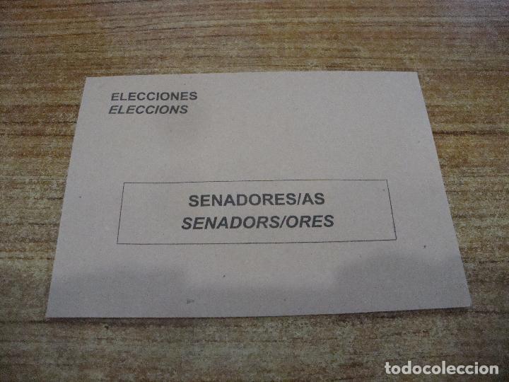 Documentos antiguos: SOBRE VACIO ELECCIONES SENADORES - Foto 1