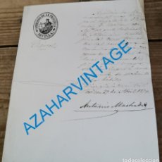 Documentos antiguos: SEVILLA, 1870, CARTA DEL GOBERNADOR, ANTONIO MACHADO,A ALCALDE RECLAMANDO PAGO ,ABUELO POETA,MASON