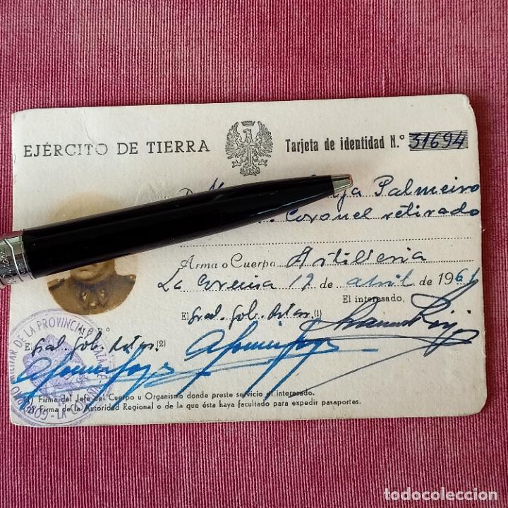 Documentos antiguos: CARNET TARJETA DE IDENTIDAD. 1961. TENIENTE CORONEL DE EJ&Eacute;RCITO DE TIERRA.