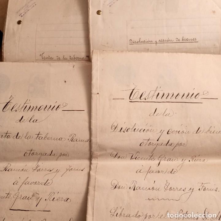 Documentos antiguos: TESTIMONIOS NOTARIALES (Y CONTRATOS PRIVADOS) VENTA DE TABERNA, A&Ntilde;O 1918 - Foto 1