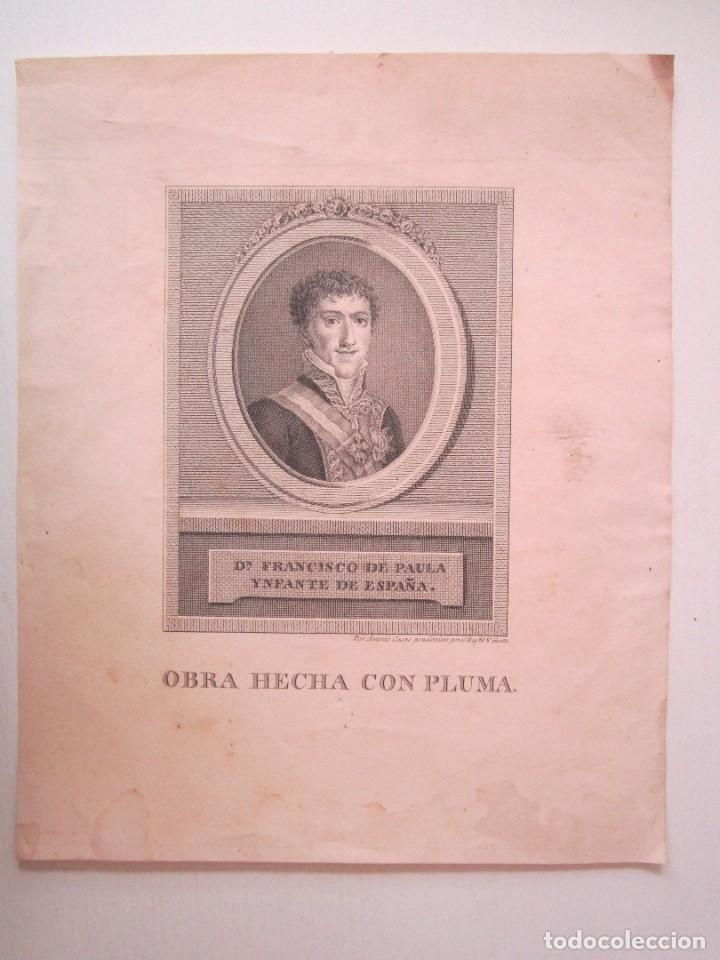 Documentos antiguos: (LOTE 3 ) DIBUJO A PLUMILLA DE SAN FRANCISCO DE PAULA
