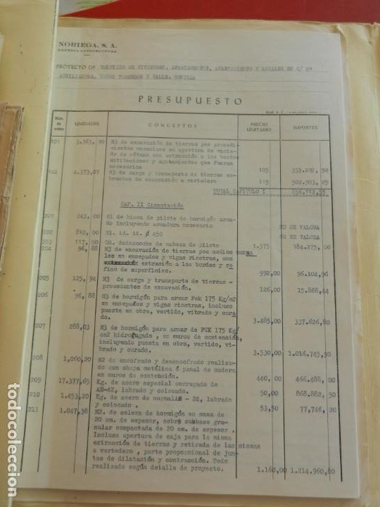Documentos antiguos: PROYECTO DE EDIFICIOS DE VIVIENDAS ... - C/ VALLE, MU&Ntilde;OZ TORRERO Y M. AUXILIADORA, SEVILLA - NORIEGA - Foto 4