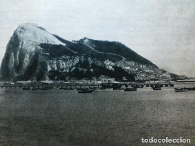 Alte Dokumente: GIBRALTAR ANTIGUA LAMINA HUECOGRABADO A&Ntilde;OS 50