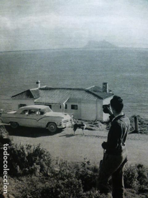 Documentos antigos: GIBRALTAR ANTIGUA LAMINA HUECOGRABADO A&Ntilde;OS 50