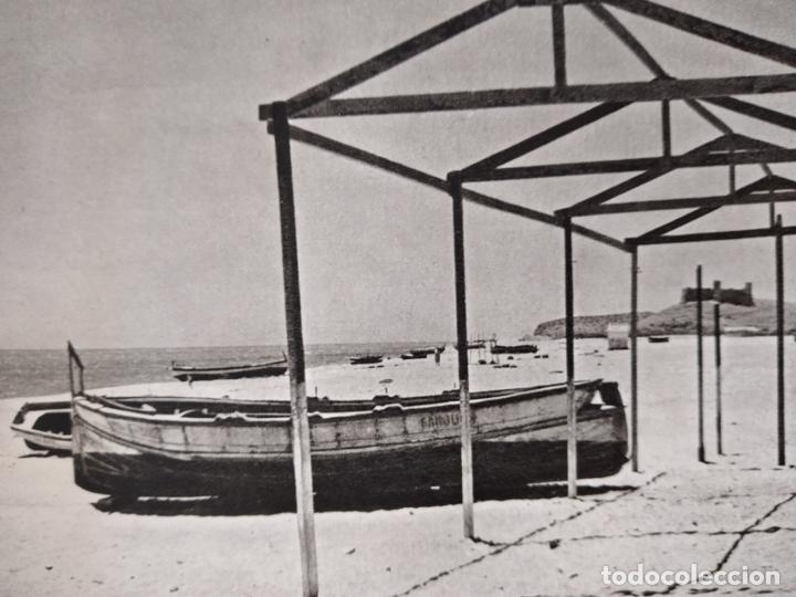Alte Dokumente: FUENGIROLA MALAGA ANTIGUA LAMINA HUECOGRABADO A&Ntilde;OS 50