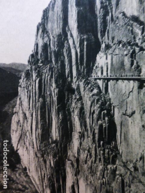 Documentos antigos: EL CHORRO MALAGA ANTIGUA LAMINA HUECOGRABADO A&Ntilde;OS 50