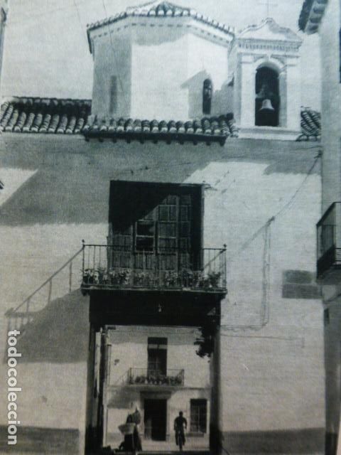 Documents Anciens: SANTA FE GRANADA ANTIGUA LAMINA HUECOGRABADO A&Ntilde;OS 50