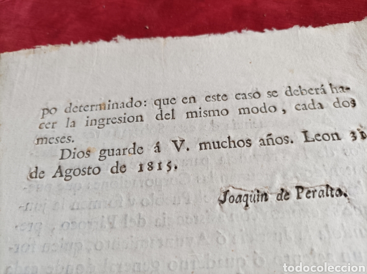Documentos antiguos: Napole&oacute;n Intendencia Leon - Foto 2
