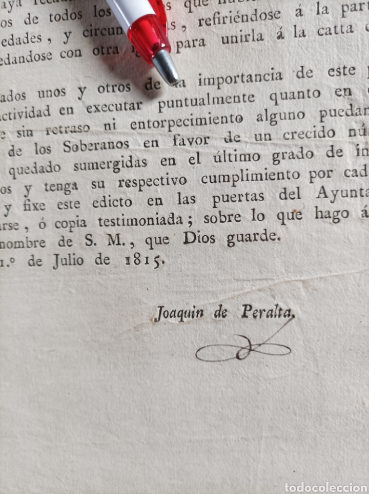 Documentos antiguos: Edicto Le&oacute;n 1815 - Foto 2