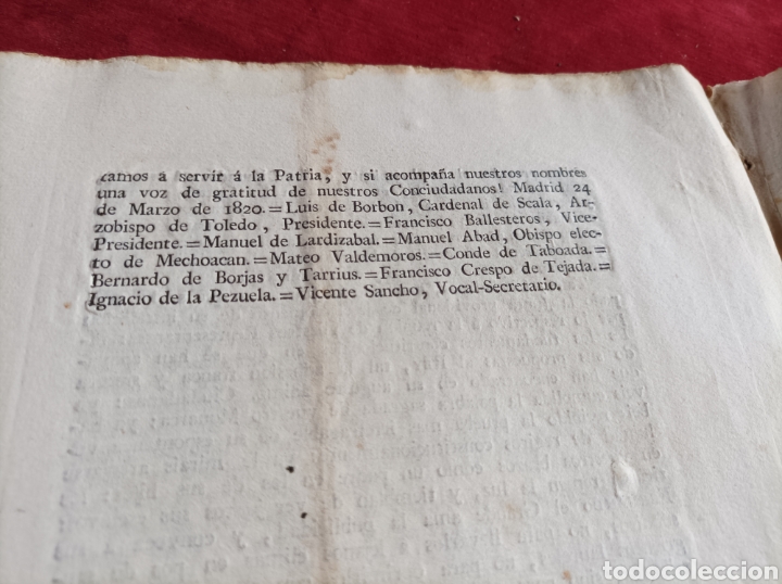 Documentos antiguos: Proclama Constituci&oacute;n Cortes 1820 - Foto 2