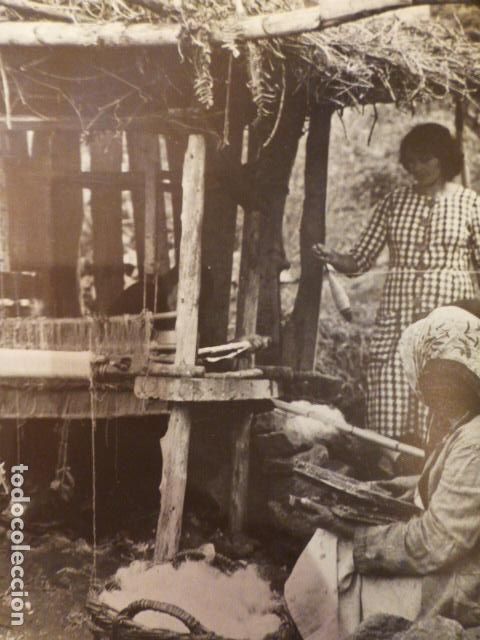 Old Documents: ISLA DE EL HIERRO CANARIAS TELAR FAMILIAR ANTIGUA LAMINA HUECOGRABADO
