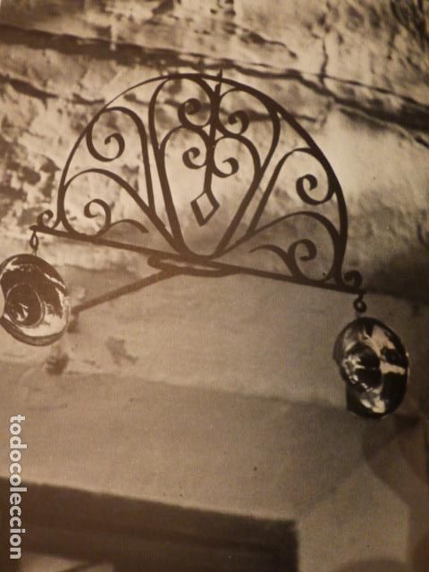 Documentos antigos: ARGAMASILLA DE ALBA CIUDAD REAL ENSE&Ntilde;A DE UNA BARBER&Iacute;A ANTIGUA LAMINA HUECOGRABADO