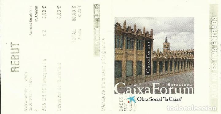 Documentos antiguos: Entrada CaixaForum. Barcelona. Buen estado. 8x15 cm. 2019. Vel&aacute;zquez.