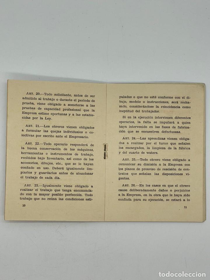 Documentos antiguos: ANTIGUO REGLAMENTO DE REGIMEN INTERIOR DEL CARTONAJE S.A - Foto 3