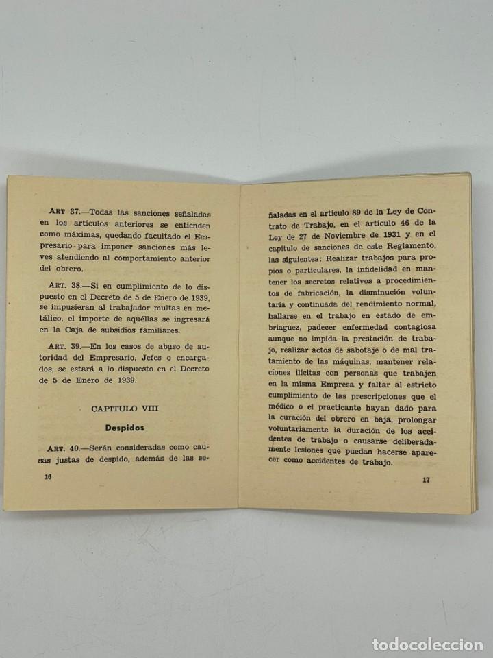Documentos antiguos: ANTIGUO REGLAMENTO DE REGIMEN INTERIOR DEL CARTONAJE S.A - Foto 4