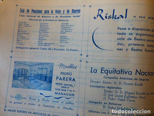 Documentos antiguos: PALMA DE MALLORCA 1950 PROGRAMA FERIAS Y FIESTAS DE PRIMAVERA - Foto 7