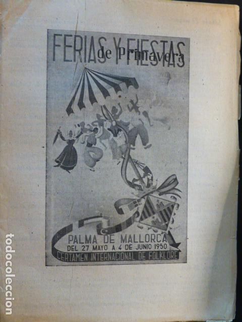 Documentos antiguos: PALMA DE MALLORCA 1950 PROGRAMA FERIAS Y FIESTAS DE PRIMAVERA - Foto 12