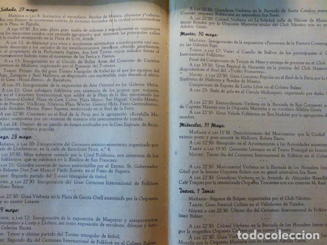 Documentos antiguos: PALMA DE MALLORCA 1950 PROGRAMA FERIAS Y FIESTAS DE PRIMAVERA - Foto 13