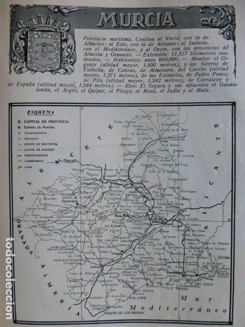 Documenti antichi: MURCIA REPORTAJE SOBRE LA CIUDAD Y PROVINCIA 1920