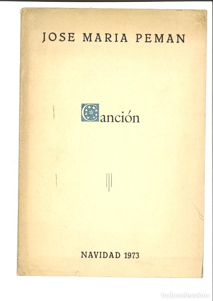 Documentos antiguos: CANCI&Oacute;N. Jos&eacute; Mar&iacute;a Pem&aacute;n - Foto 1