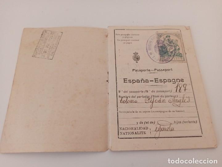 Documentos antiguos: Pasaporte Alfonso XIII - Foto 3
