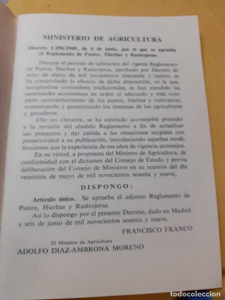 Documentos antiguos: cuadernillo con instruccion del BOE sobre hierbas y rastrojeras a&ntilde;o 1969 - Foto 2