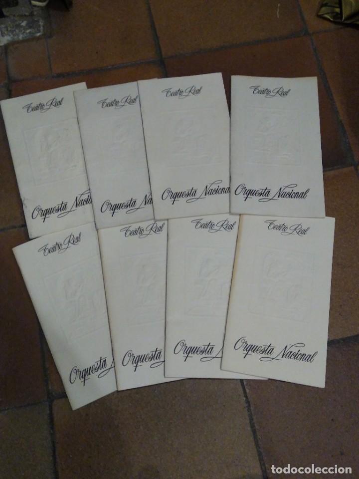 Documentos antiguos: 8 programas Teatro Real Orquesta Nacional. A&ntilde;os 70