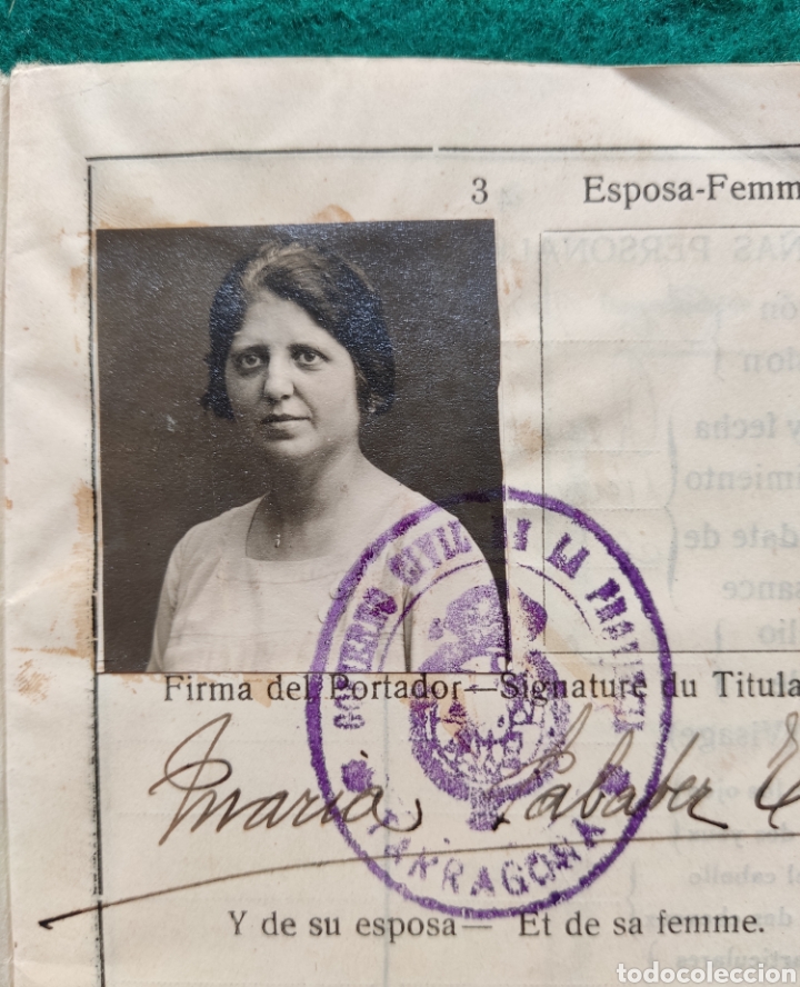 Documentos antiguos: PASAPORTE ESPA&Ntilde;A EXPEDIDO EN TARRAGONA 1930 - Foto 5