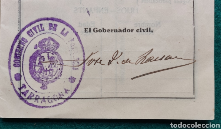 Documentos antiguos: PASAPORTE ESPA&Ntilde;A EXPEDIDO EN TARRAGONA 1930 - Foto 6