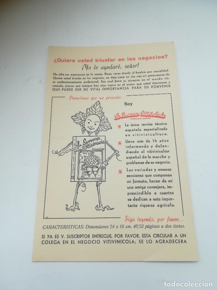Old Documents: PUBLICIDAD. LA SEMANA VITIVIN&Iacute;COLA. VALENCIA. CARACTER&Iacute;STICAS, INFORMACI&Oacute;N Y BOLET&Iacute;N. VER