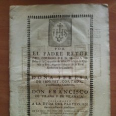 Documentos antiguos: 1672 - 1731 RESPUESTA PLEYTO EN TERCERA INSTANCIA - VARIOS DOCUMENTOS BARCELONA. Lote 293256843