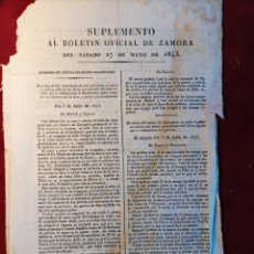 Documentos antiguos: DESAMORTIZACIÓN DE ESPARTERO ZAMORA 1843. Lote 293461883