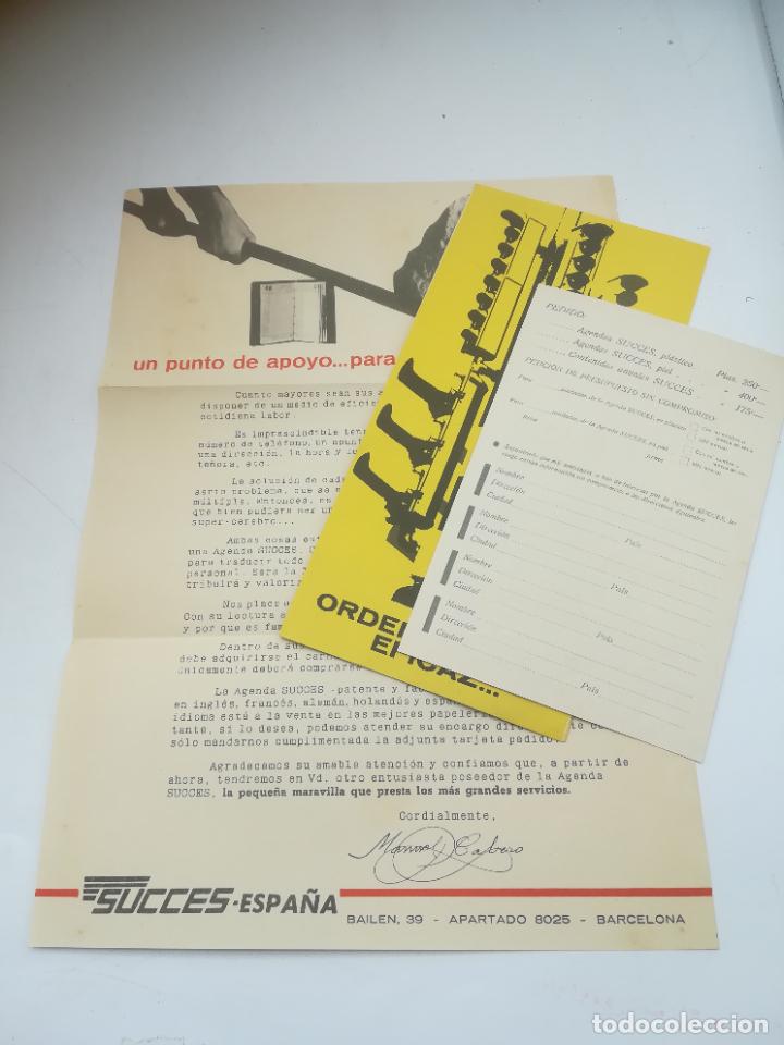 Old Documents: LOTE DE CARTA COMERCIAL, HOJA PEDIDO, FOLLETO PUBLICITARIO. SUCCES-ESPA&Ntilde;A. BARCELONA