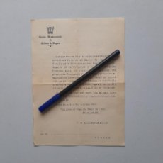Documentos antiguos: CALLOSA DE SEGURA INVITACIÓN A LA INAUGURACIÓN DE LOS GRUPOS DE VIVIENDAS PROTEGIDAS 1958 ALICANTE. Lote 294010833