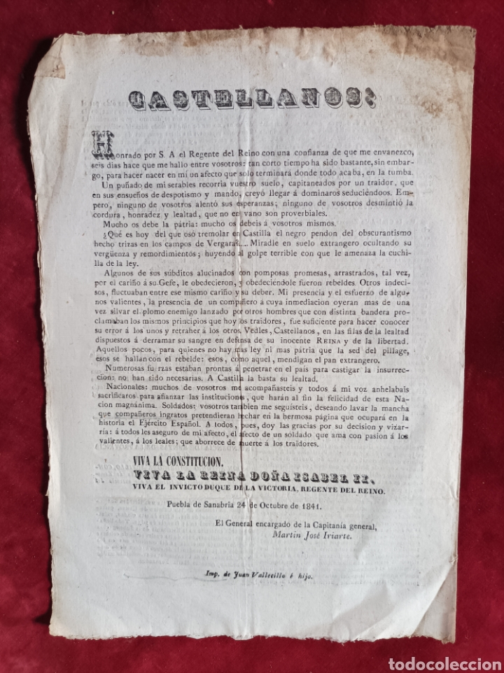 Documentos antiguos: Guerras Carlistas Zamora 1841 - Foto 1