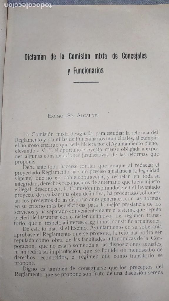 Documentos antiguos: Reglamento de funcionarios municipales de Sevilla 1925 - Foto 4