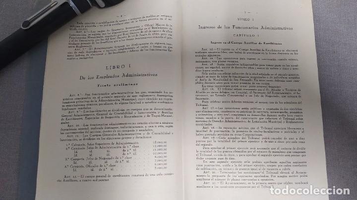 Documentos antiguos: Reglamento de funcionarios municipales de Sevilla 1933 - Foto 4