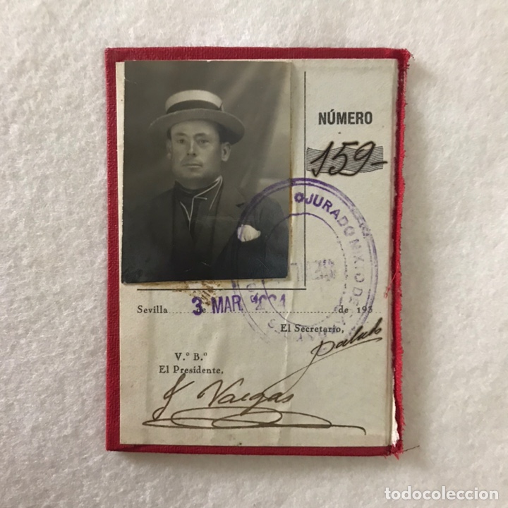 Documentos antiguos: CARNET JURADO MIXTO DE CARGA Y DESCARGA - SEVILLA
