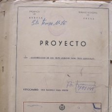 Documentos antiguos: YECLA. PROYECTO DE CONSTRUCCIÓN DE UNA NAVE ALMACEN USOS AGRÍCOLAS MEMORIA Y PLANOS. 32X24 CM. 1977.
