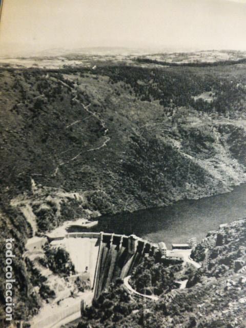 Documentos antiguos: SAN ESTEBAN DE RIVAS DE SIL ORENSE PRESA VISTA ANTIGUO HUECOGRABADO