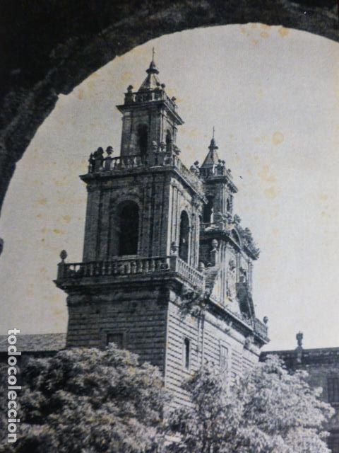 Documentos antiguos: OSEIRA ORENSE MONASTERIO ANTIGUO HUECOGRABADO