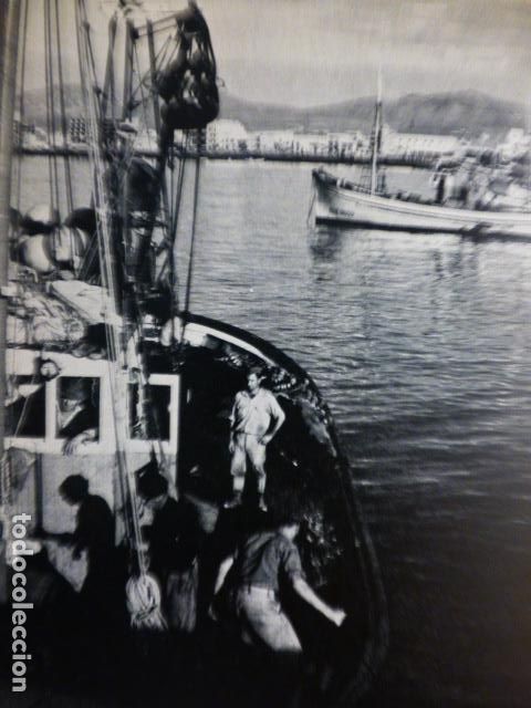 Old Documents: LANZAROTE PUERTO PESQUERO ANTIGUO HUECOGRABADO
