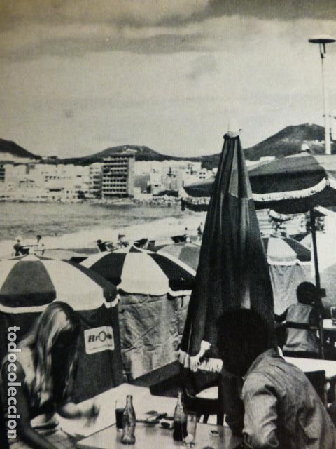 Documents Anciens: LAS PALMAS DE GRAN CANARIA PLAYA DE LAS CANTERAS ANTIGUO HUECOGRABADO