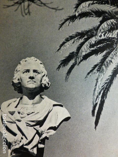Documenti antichi: LAS PALMAS DE GRAN CANARIA ESTATUA DE COLON ANTIGUO HUECOGRABADO